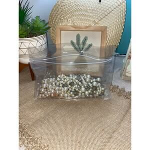 Mystery Jewelry Jar In A Bag Mostly Cream Beaded Costume Jewelry Most Preowned